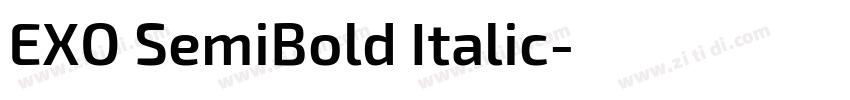 EXO SemiBold Italic字体转换